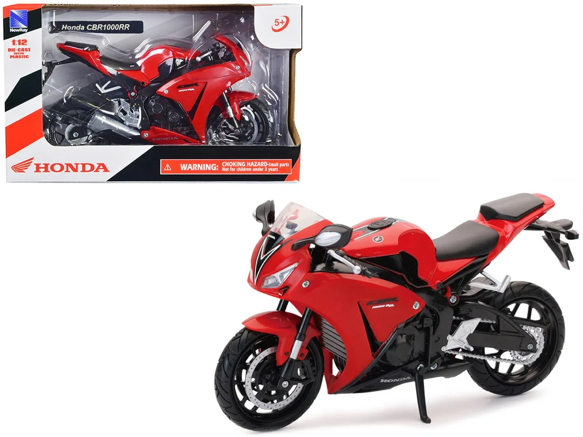 New Ray Toys New Ray Toys Honda CBR 1000RR 1/12 Diecast Motorcycle Red Black hobby collectible — product photo