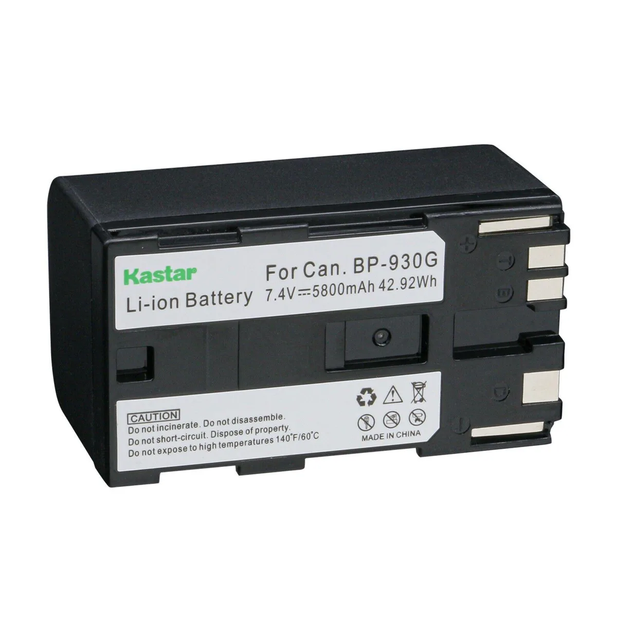 Kastar Kastar BP-930G camera battery 5800mAh 7.4V 42.92Wh 1-pack — product photo