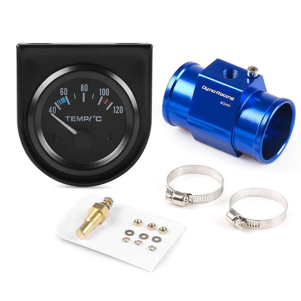 Dyno Racing Dyno Racing 2" 52mm Water Temp Gauge 40-120°C 12V 40mm Adapter — product photo