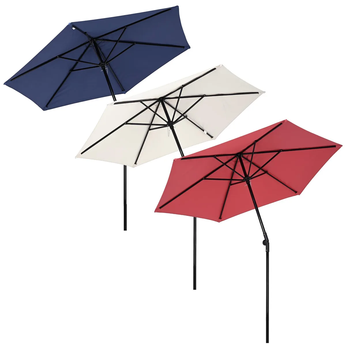 Yescom USA, Inc. Yescom USA, Inc. 07UMB001-7FT-MIX3P 7.5ft patio umbrella 3pcs — product photo