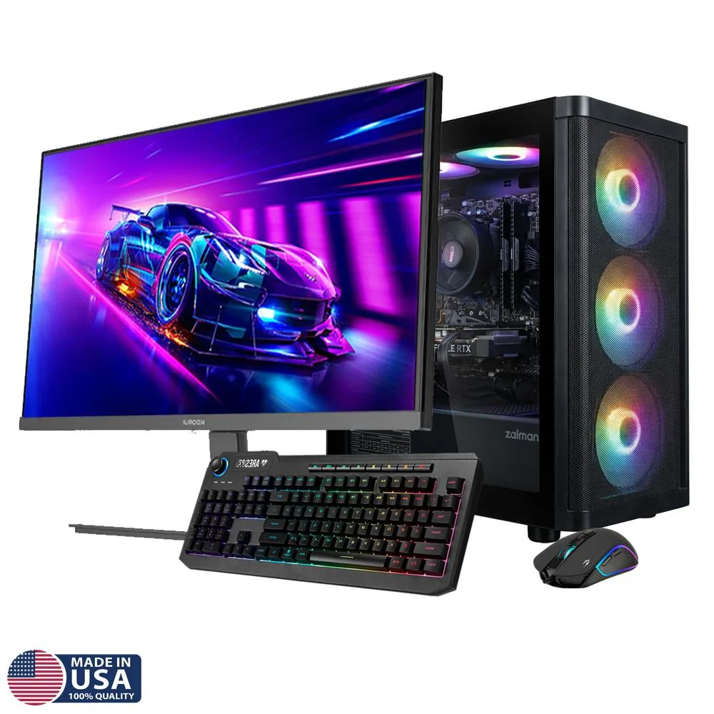 Gigatech Gaming Gigatech Gaming Apollo-7I2-24 gaming PC Ryzen 5 5500 RTX 5050 16GB DDR4 512GB 24 monitor — product photo