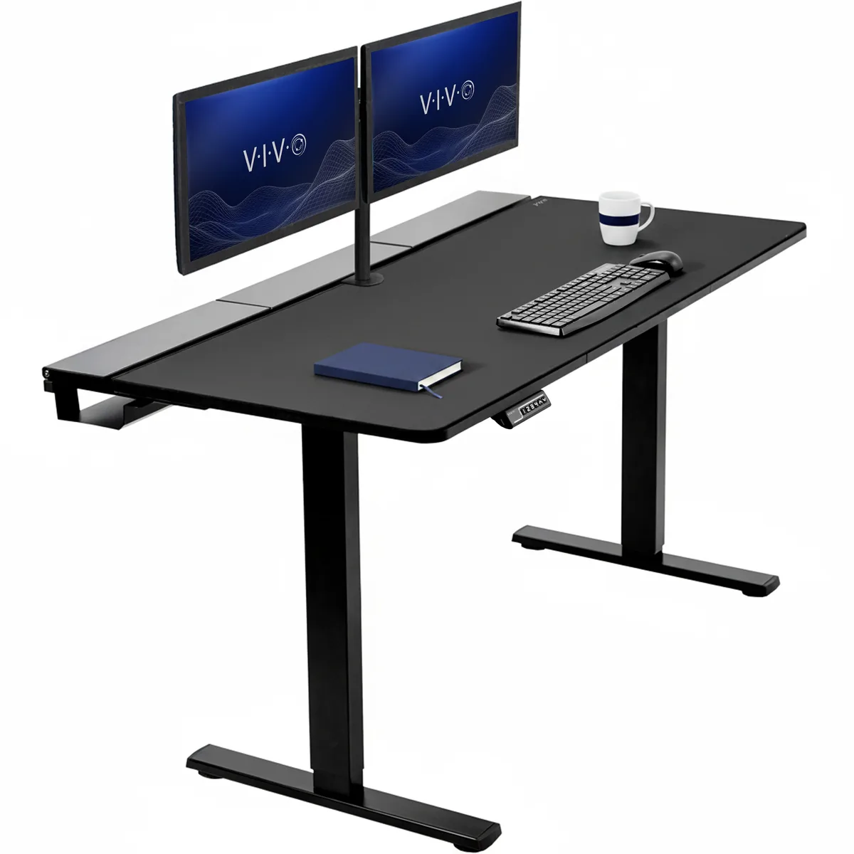 VIVO VIVO Electric Desk 60 x 30 Black Hidden Cable Full Pad — product photo