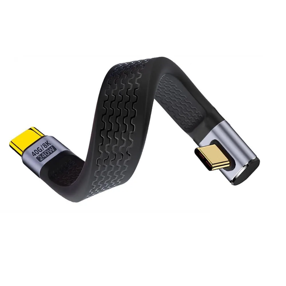 Fervit Fervit USB4 40Gbps 240W 8K Angled USB-C Cable 13cm — product photo