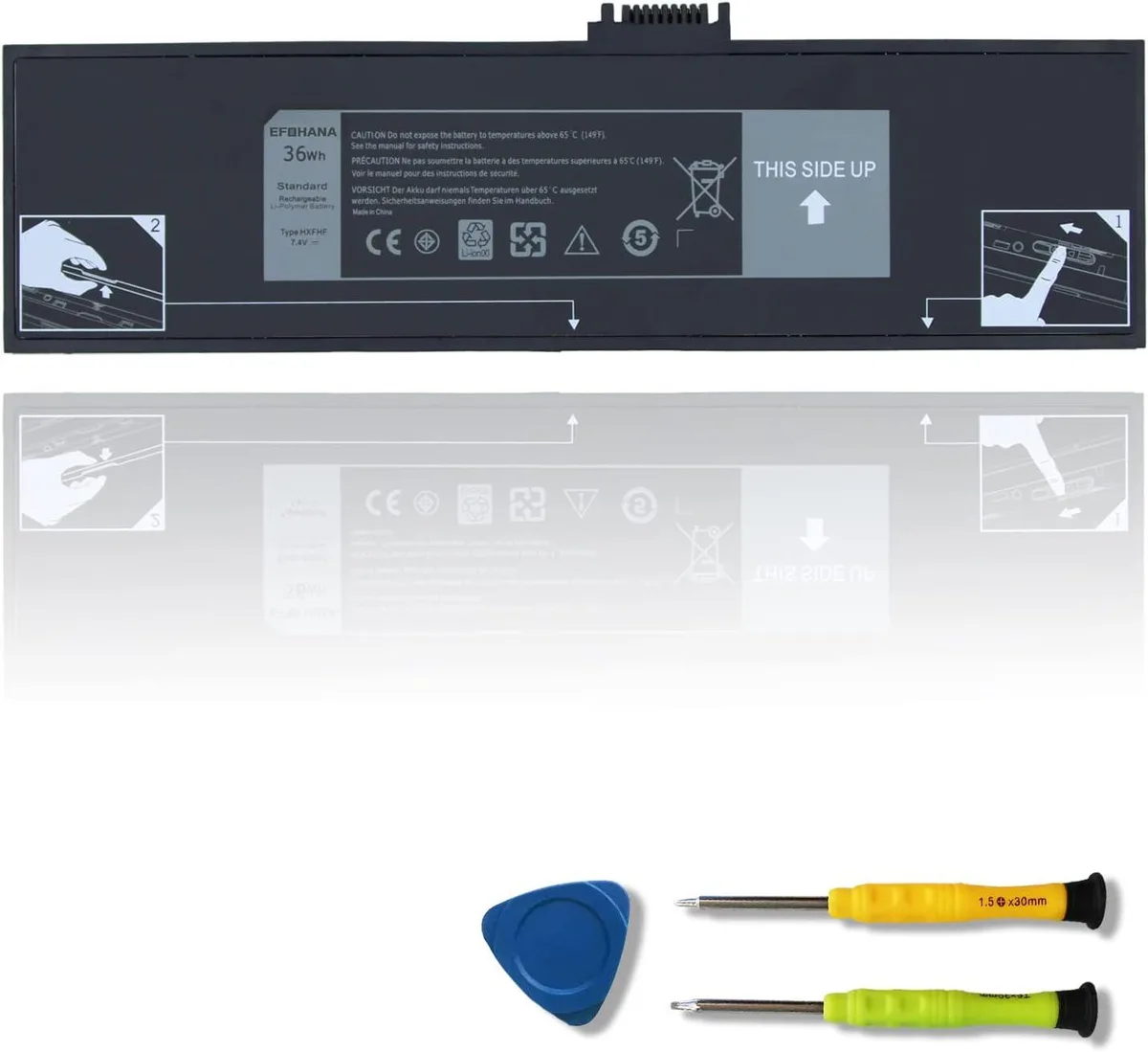 NShi NShi HXFHF 7.4V 36Wh laptop battery for Dell Venue 11 Pro 7130 7139 — product photo