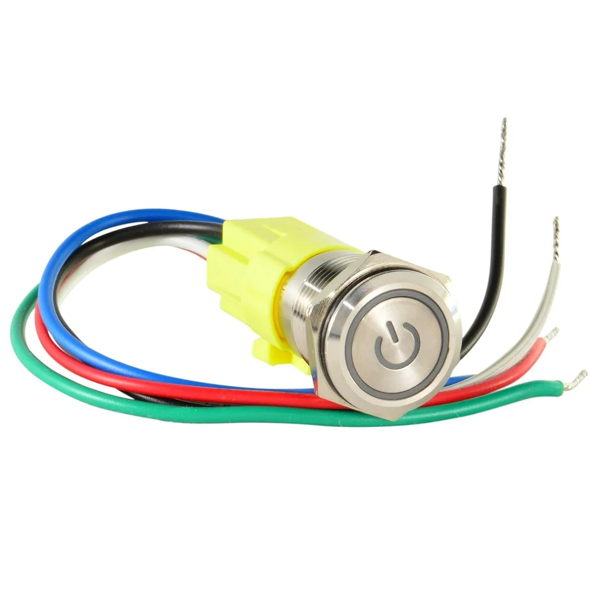 JacobsParts Inc. JacobsParts Inc. LTCH-Q3-BLU 16mm IP67 250V 3A Blue LED Latching Disconnect — product photo