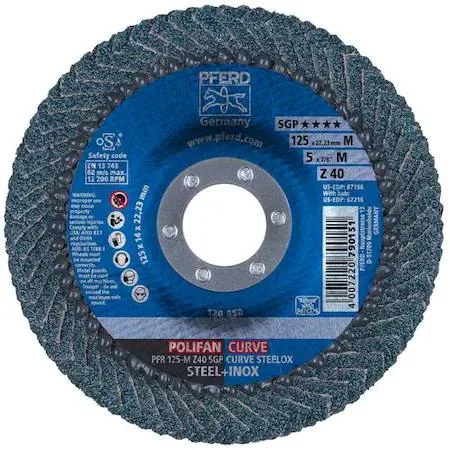 Pferd Pferd 67196 POLIFAN Z SGP CURVE STEELOX Flap Disc — product photo