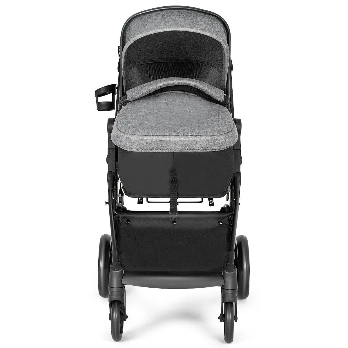 SlickBlue SlickBlue 2-in-1 Foldable Pushchair Grey 33 lbs 37x15x43 in — product photo