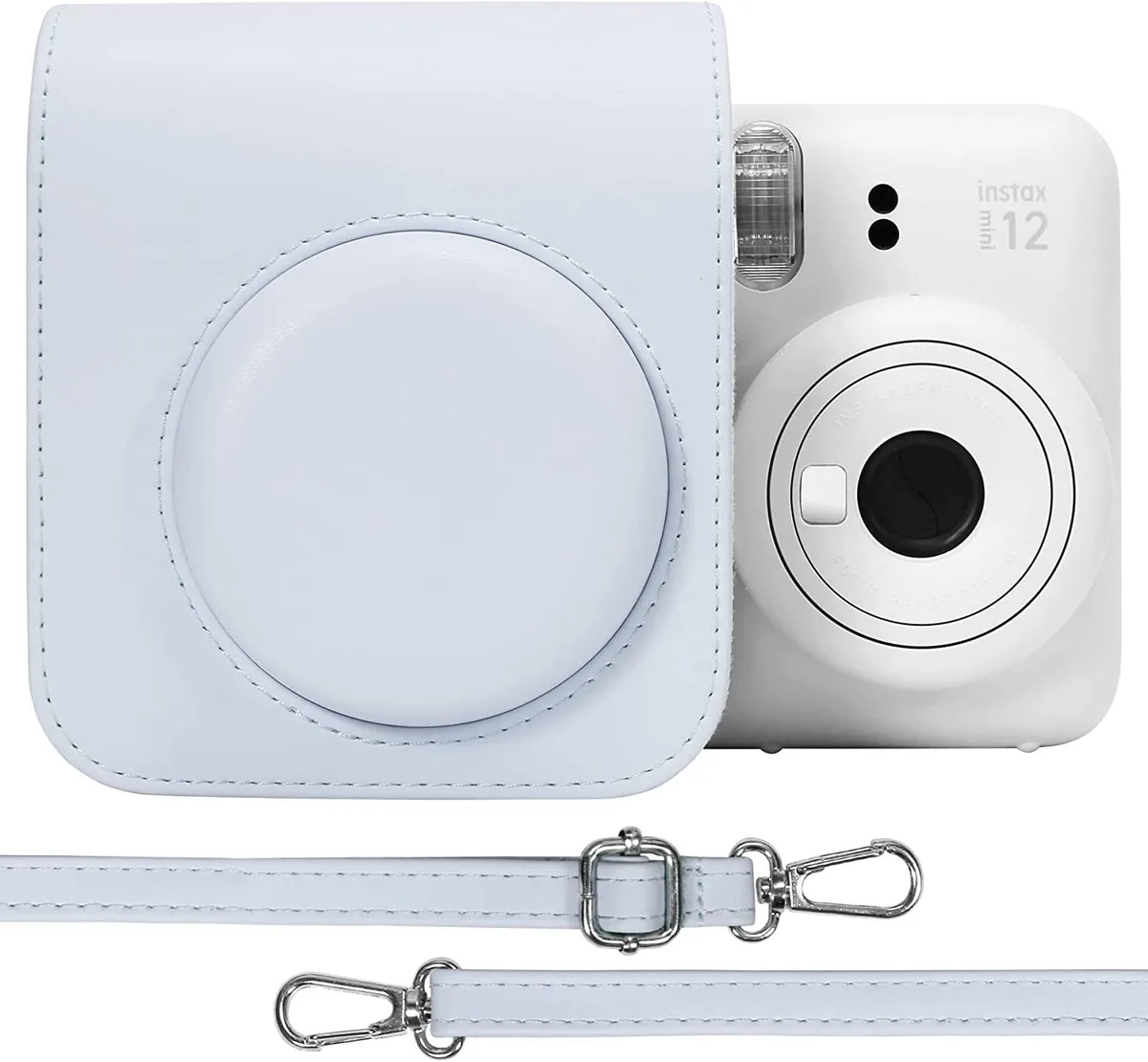 anicestore anicestore Fujifilm Instax Mini 12 Camera Case White with Adjustable Shoulder Strap — product photo