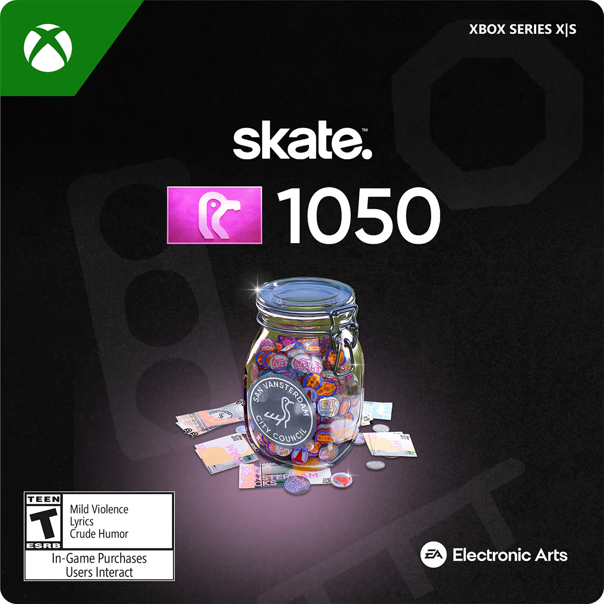 Electronic Arts Electronic Arts 7F6-00870 SKATE 1050 SV Bucks Xbox Series X|S downloadable game — product photo