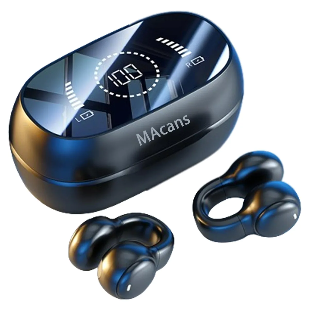 No Sew No Sew M47 Open Ear Clip Headphones Bluetooth 5.3 Black — product photo