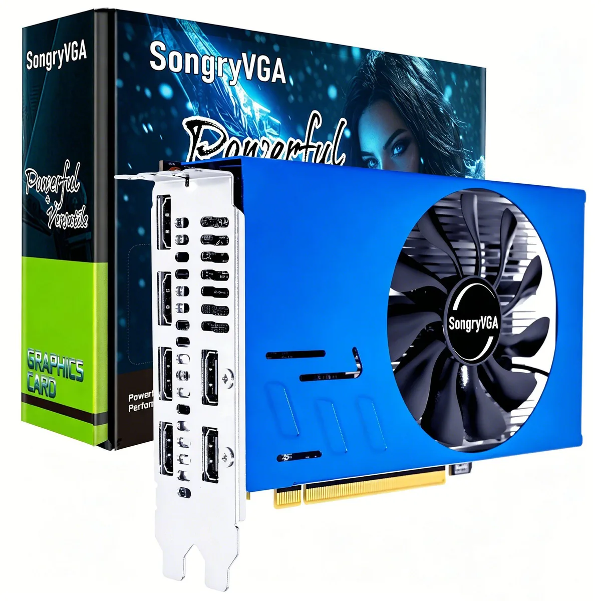 SongryVGA SongryVGA GT 1050 Ti 4GB 4×HDMI Single Fan graphics card — product photo