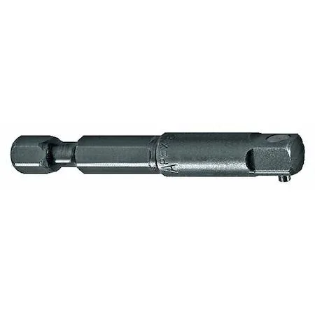 Transparent 1/4 in drive power adapter with hexagonal shaft, 8 in long
