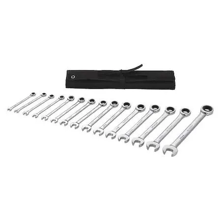 Westward Westward 54DG24 Metric Ratcheting Wrench Set 6 mm to 20 mm tool storage — product photo