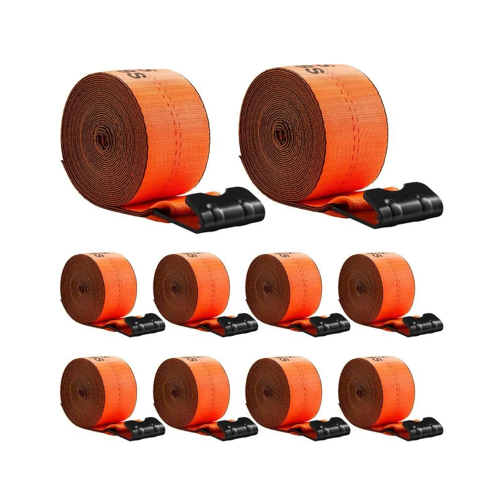 VEVOR VEVOR Winch Straps 4 in x 30 ft Flat Hook 10 Pack — product photo