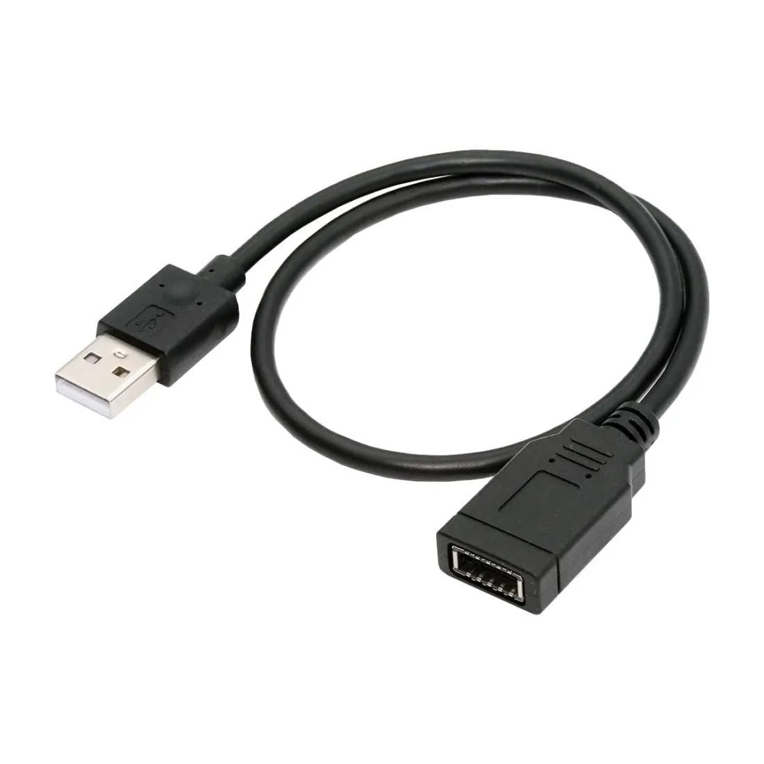 Black USB 2.0 male to USB 3.1 Type E female adapter cable 1.31FT