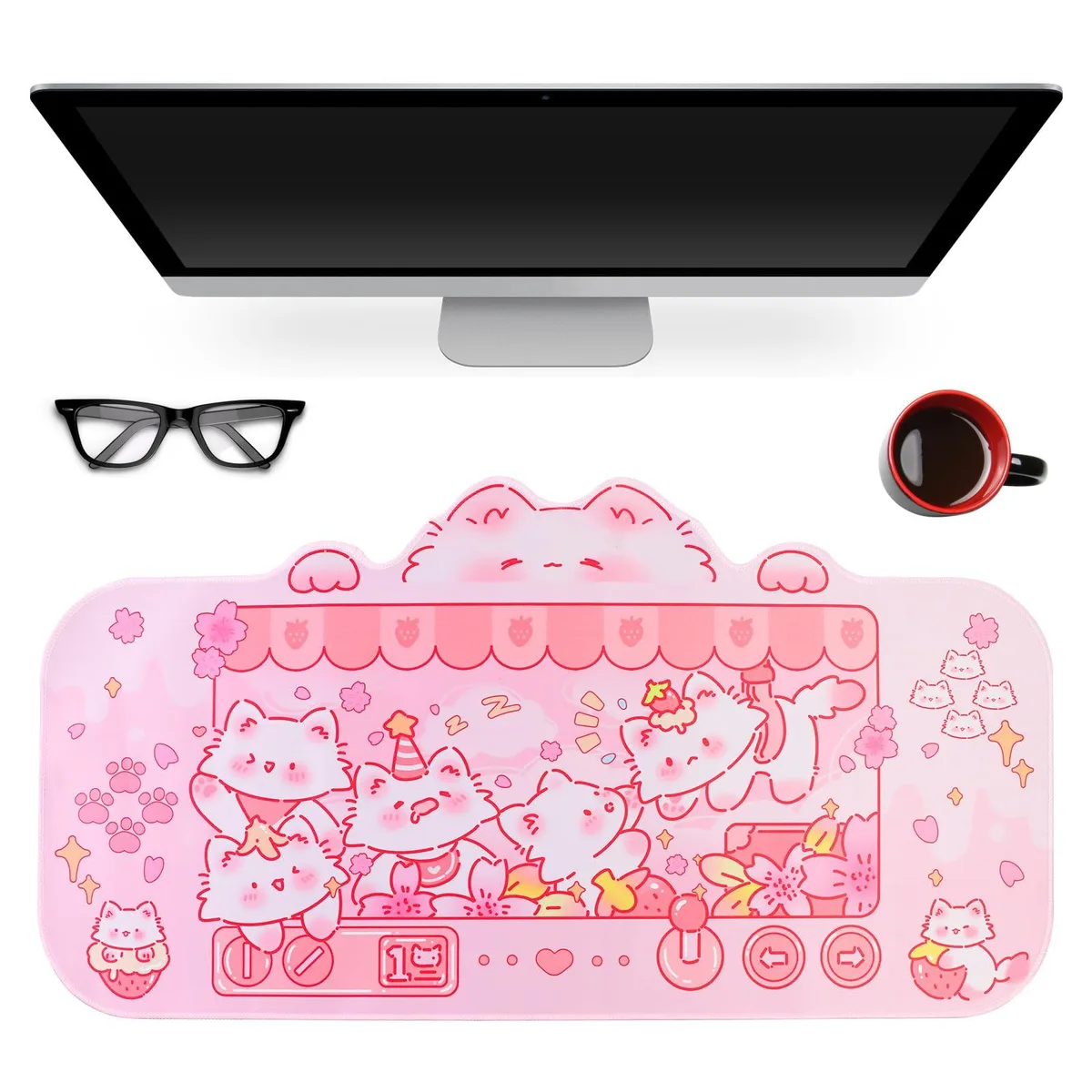  PERFECTSIGHT ZD-001 Desk Mat Coral 30 x 13.4 in — product photo