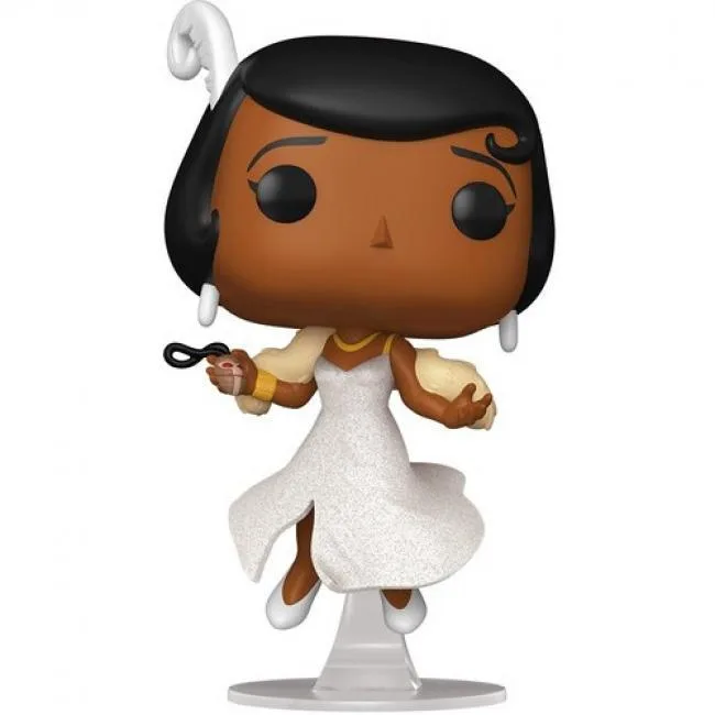 Vinyl Funko POP! Plus Tiana figure in glittering gown, approximately 4.7 inches tall
