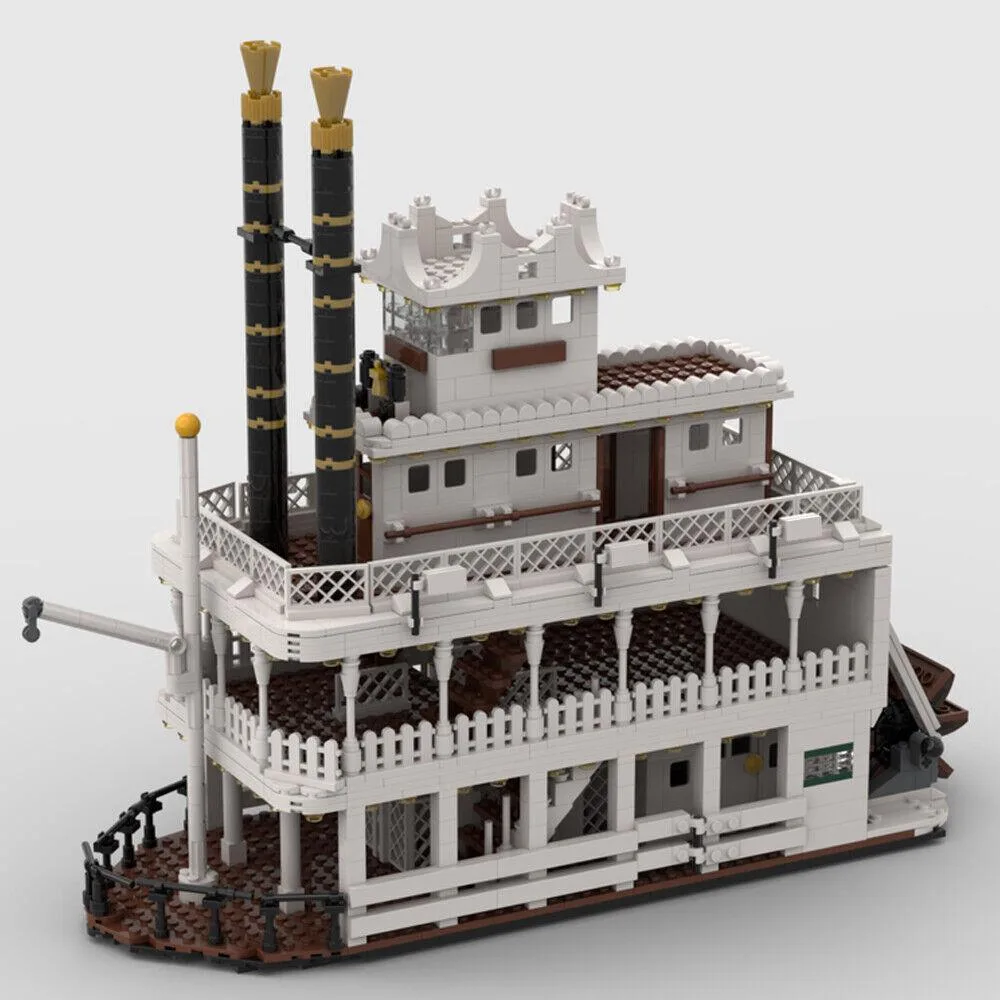 ZITIANYOUBUILD ZITIANYOUBUILD MOC-95203 Western Paddle Steamer 1440 Parts — product photo