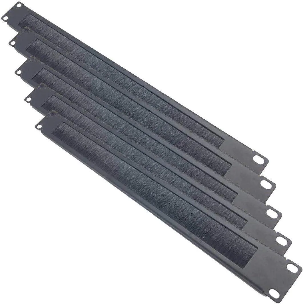 PISKEKAT PISKEKAT 5 Pack 1U Brush Cable Manager 19-inch Server Rack — product photo