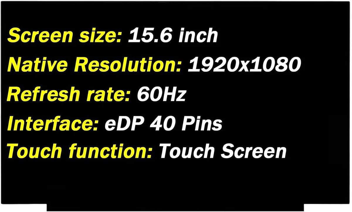 NUOLAISUN NUOLAISUN NT156FHM-T00 15.6" FHD 1920x1080 60Hz 40-pin touch laptop screen — product photo