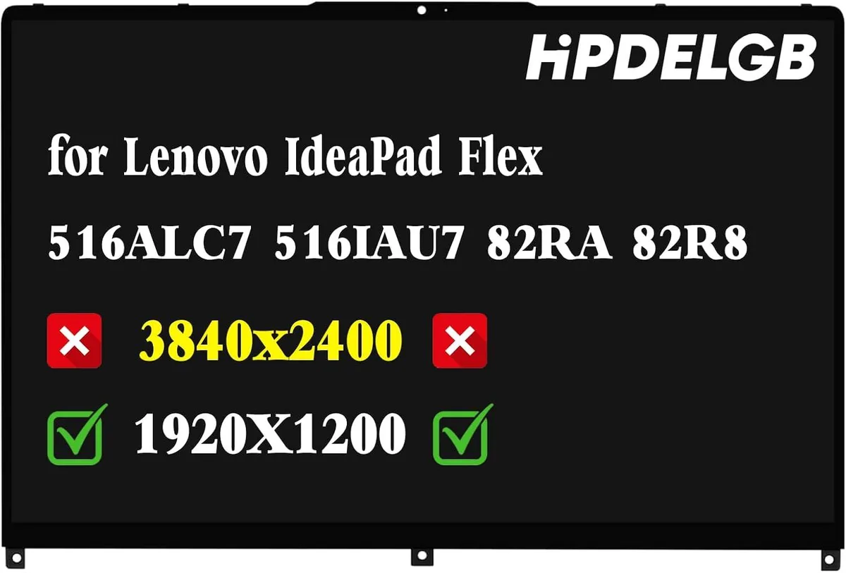 NUOLAISUN NUOLAISUN 16.0" 1920x1200 Touch Screen Digitizer for Lenovo IdeaPad Flex 5 16ALC7 16IAU7 82RA 82R8 — product photo