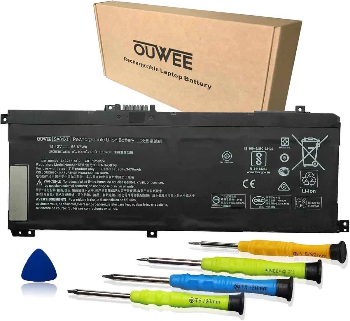 TAURKENAM TAURKENAM SA04XL laptop battery 15.12V 55.67Wh — product photo