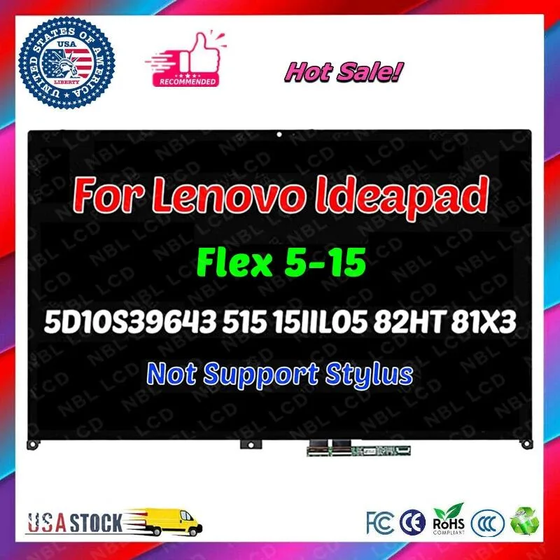 NUOLAISUN NUOLAISUN LCD Touch Screen Digitizer for Lenovo IdeaPad Flex 5-15IIL05 5-15ITL05 5-15ALC05 laptop screen — product photo