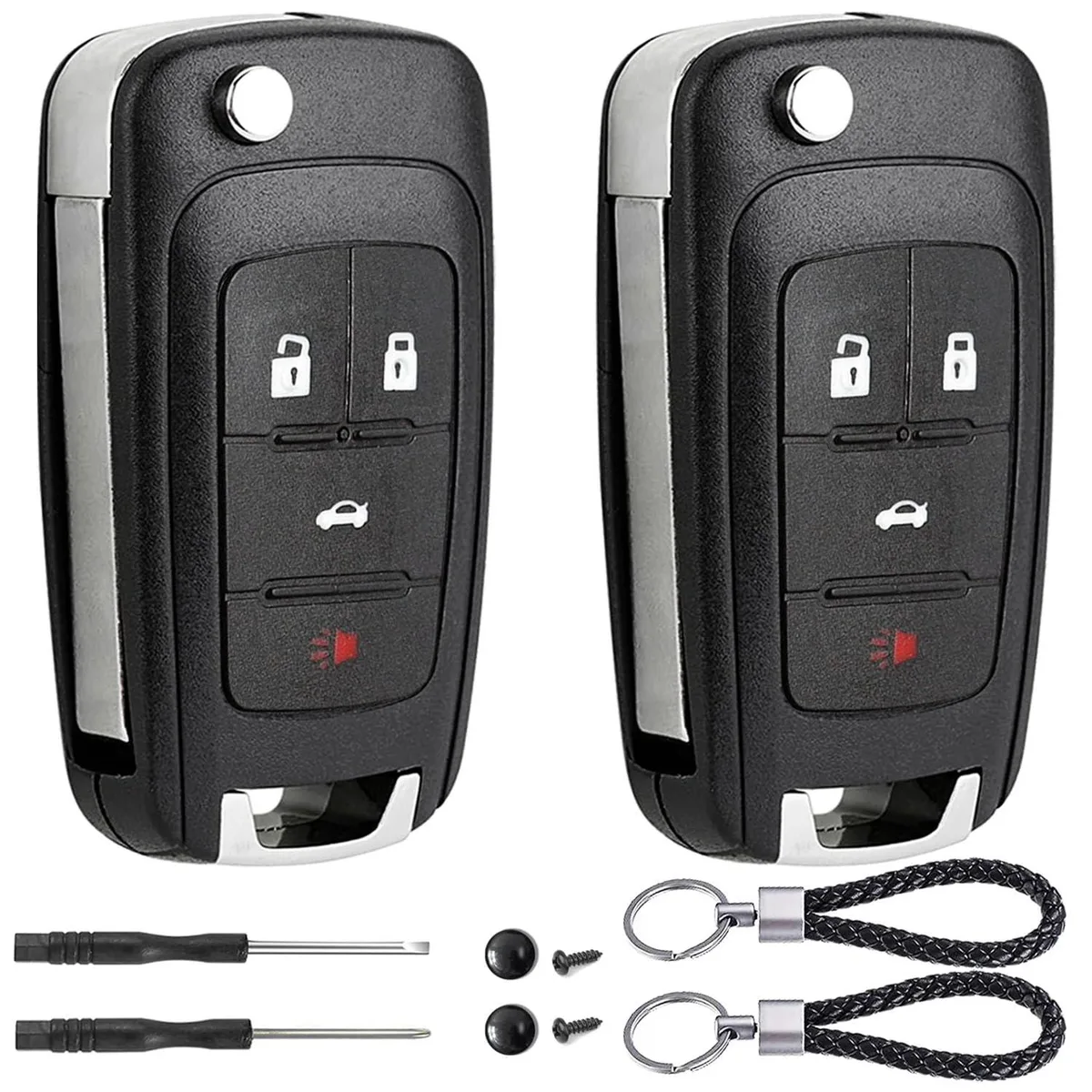  VIPER 4-Button Flip Key Fob Case Shell 2-Pack — product photo