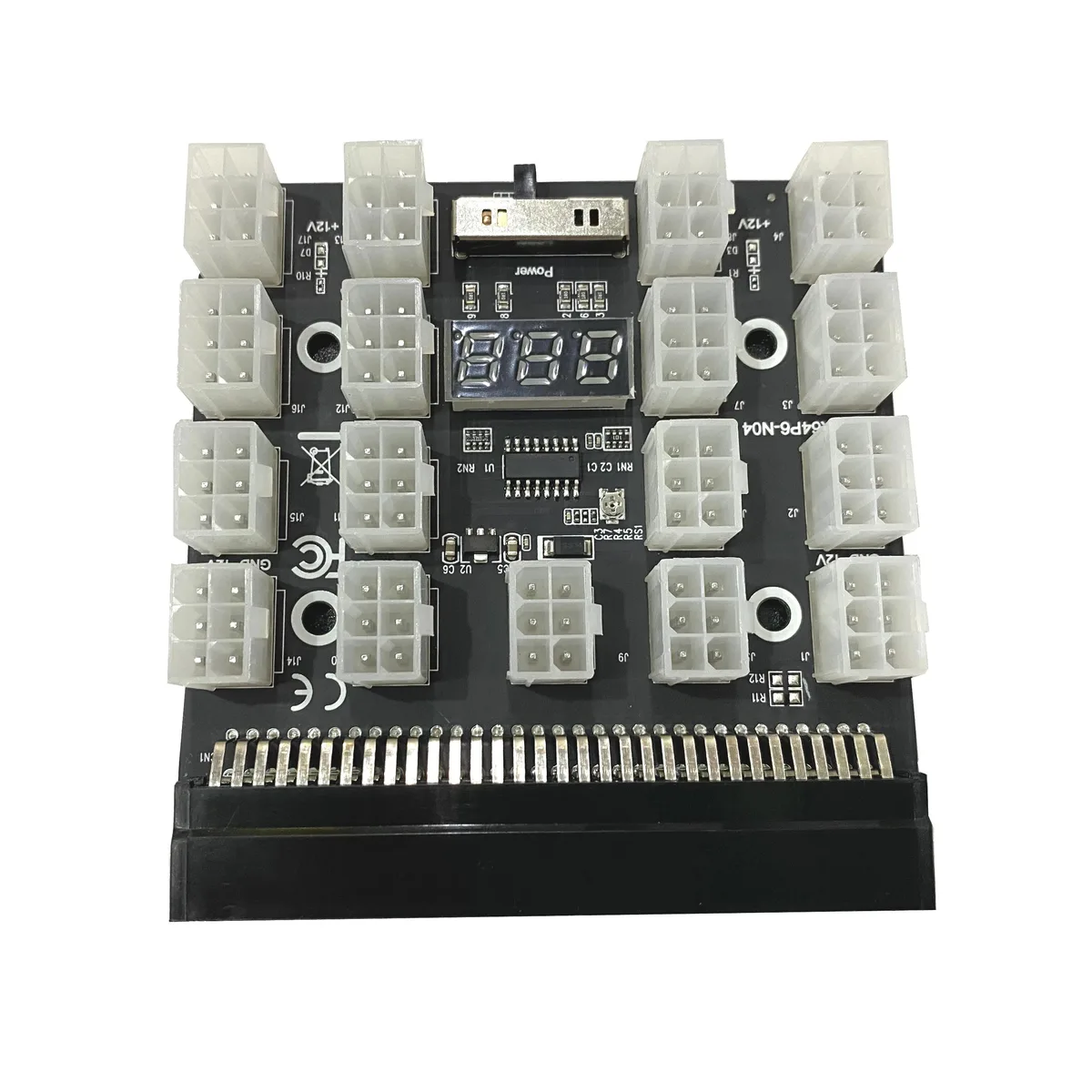 YINGHUA YINGHUA 17-port GPU Mining PSU Breakout Board 6-pin LED 750W/1200W/1400W — product photo