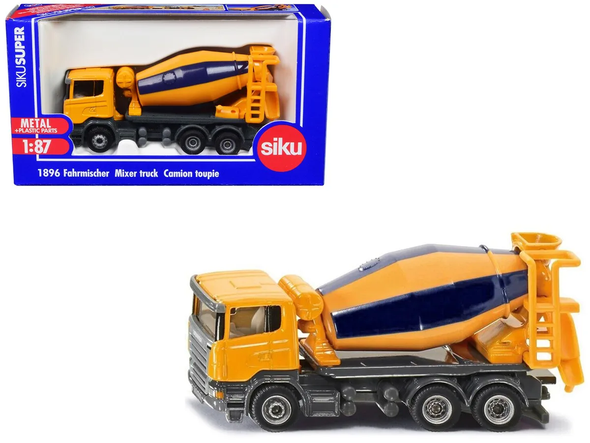 Siku Siku Scania Mixer Truck Yellow 1/87 HO Diecast Hobby Collectible — product photo