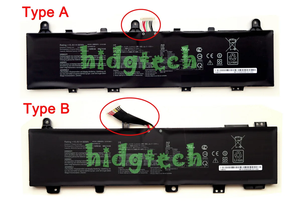 Beisite Beisite C41N1906 15.4V 90Wh laptop battery — product photo