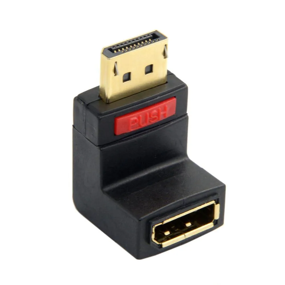 LORDWORLD LORDWORLD DisplayPort 90 Degree Up Angled Male to Female Extension Adapter — product photo
