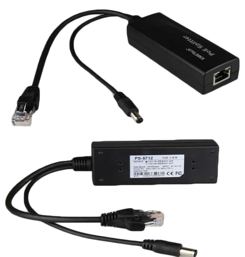 Shenzhen crown Tak Technology Co., Ltd Shenzhen crown Tak Technology Co., Ltd PS5712-IPC PoE Splitter 48V 12V 1A 10/100Mbps gadget — product photo