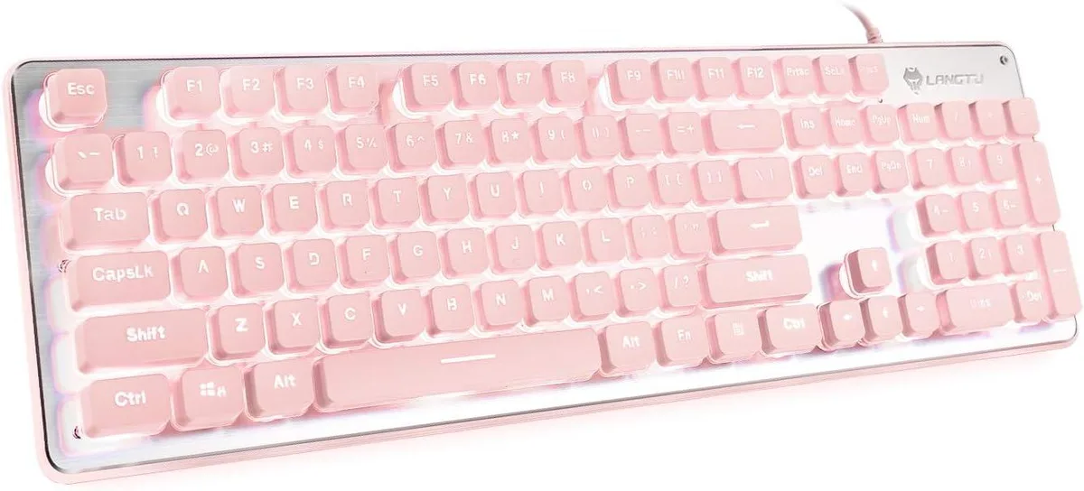 TUKO TUKO Gaming Keyboard Pink 104 Keys 25 Anti-ghosting — product photo