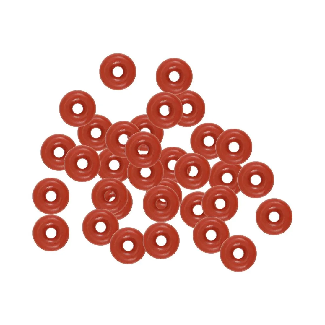 Unique-Bargains Unique-Bargains Silicone O-Ring 4mm OD 1mm ID 1.5mm Width Red Pack of 30 — product photo