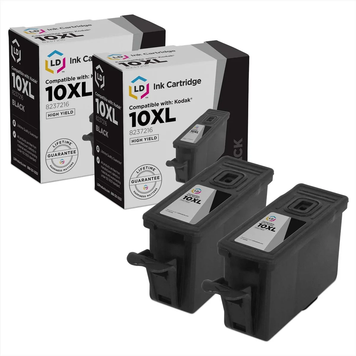 LD Products LD Products Compatible Ink Cartridge Kodak #10 8237216 Black 2-Pack — product photo