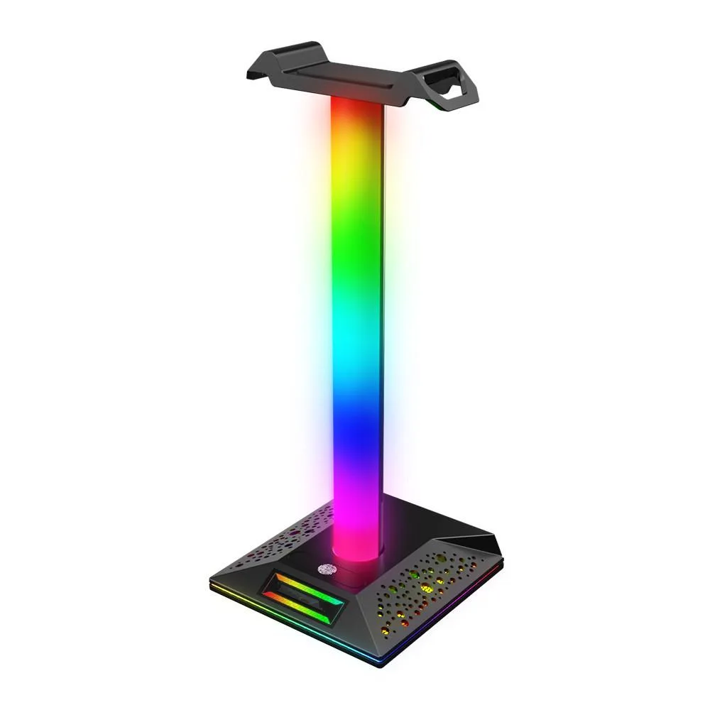 Corn Electronics Corn Electronics RGB Headphone Stand with 2 USB 2.0 Ports — product photo
