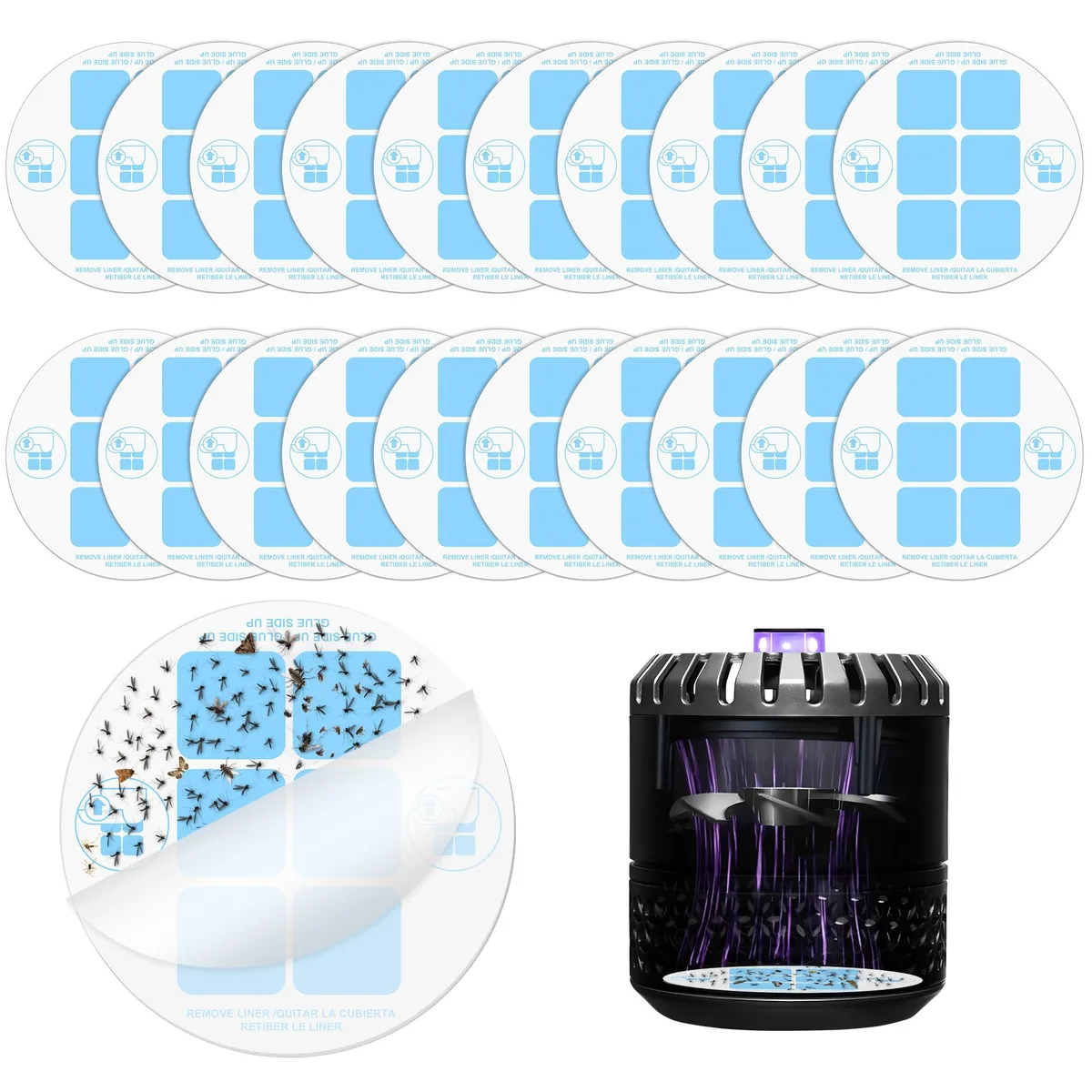  Qualirey MNA-Qualirey-2528 20 Pack Adhesive Glue Cards 3.4 in Blue — product photo