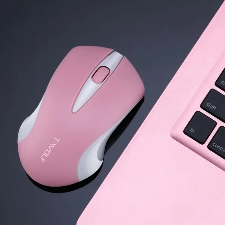 allentian allentian T-WOLF Q2 Wireless Mouse Pink 1200 DPI 2.4GHz 3-Button — product photo