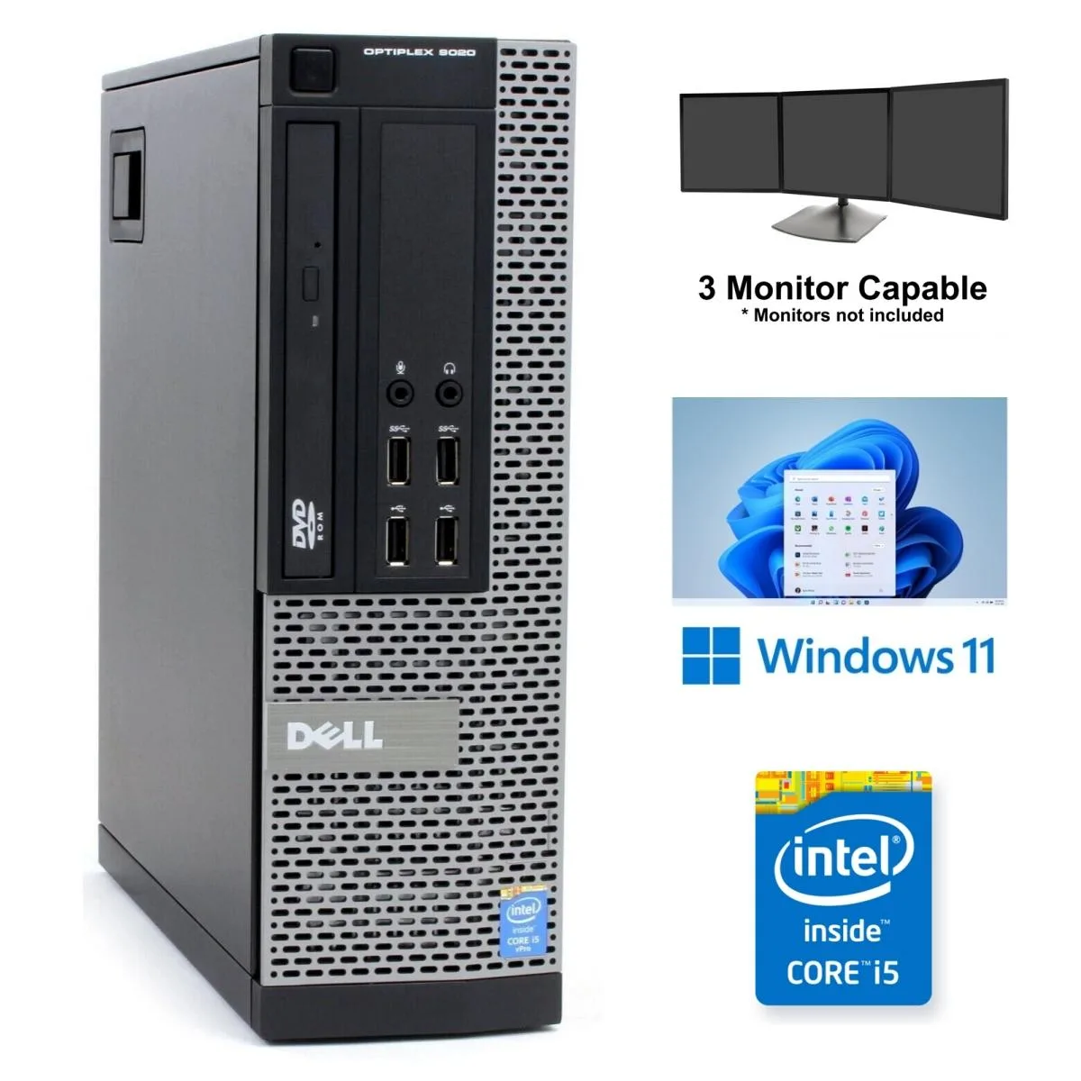 DELL DELL OptiPlex 9020 SSF desktop PC Core i5 3.0 GHz 16GB DDR3 240GB SSD Windows 11 Pro — product photo