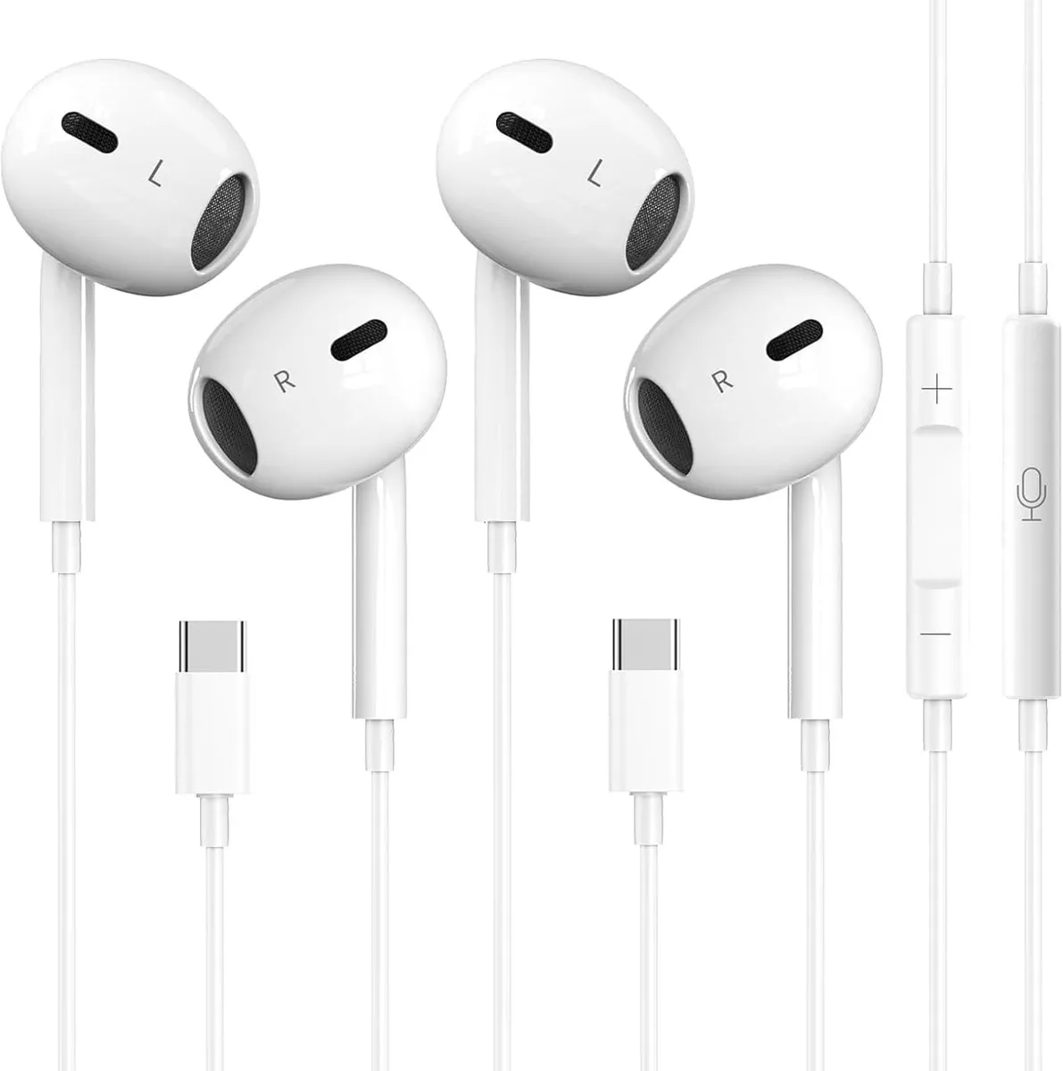 MAONO MAONO 2 Pack USB C Wired Earbuds with Mic & Remote — product photo