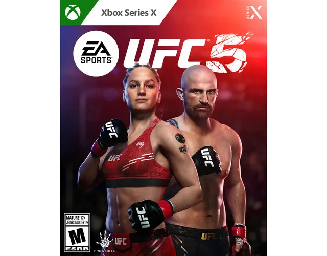 Xbox Series X game case with UFC 5 cover art