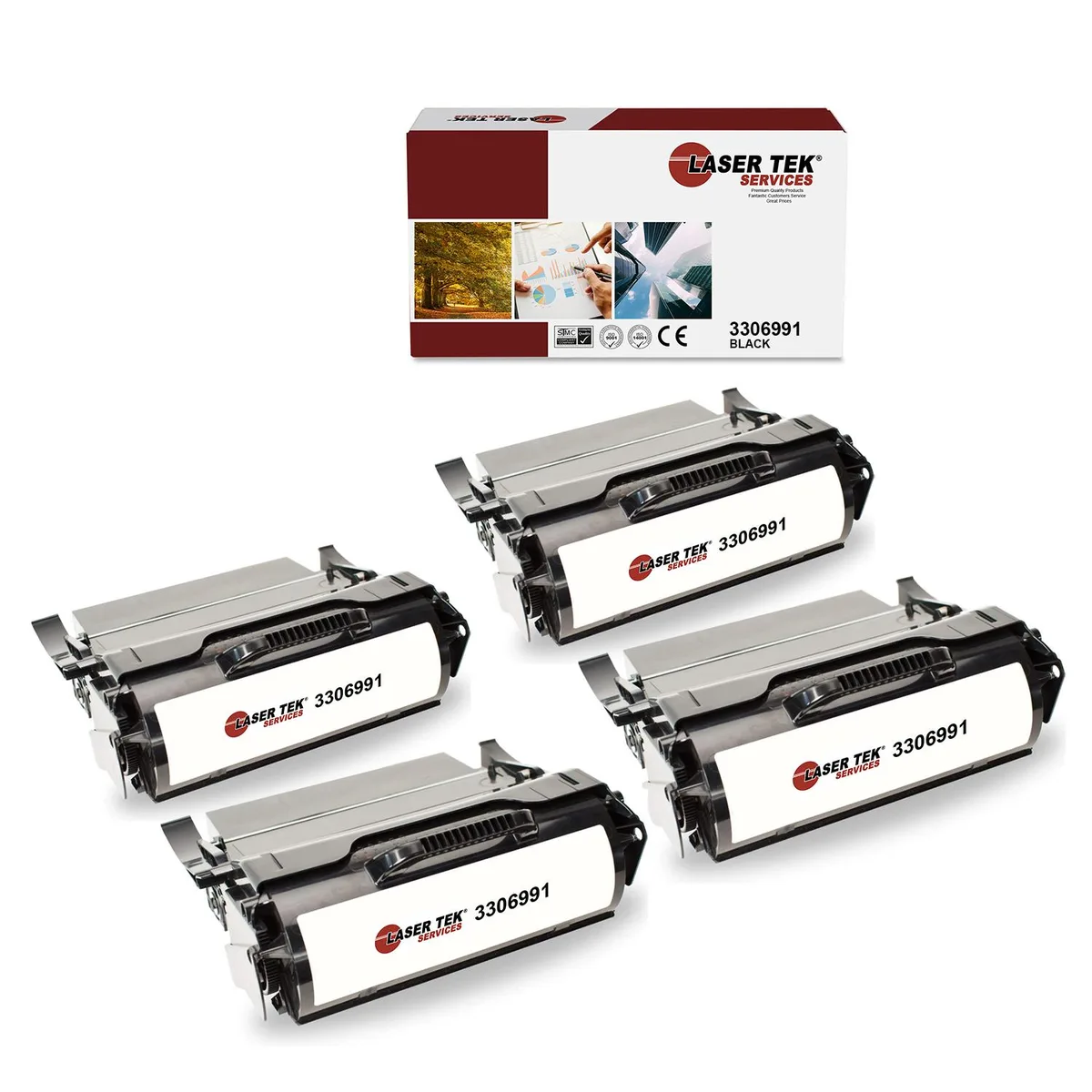Laser Tek Services Laser Tek Services 3306991 Black Toner Cartridge 4PK — product photo