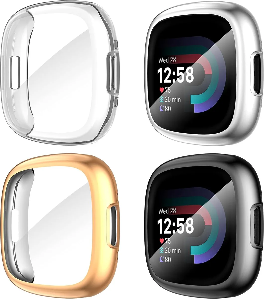 ETEIZU ETEIZU 4-Pack Screen Protector Case for Fitbit Sense 2/Versa 4 — product photo