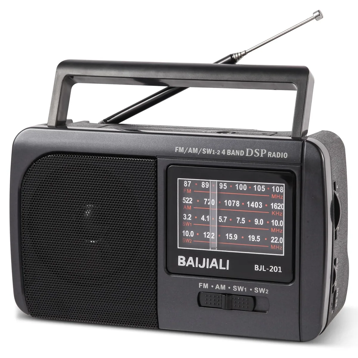  BAIJIALI BJL-201 Portable AM/FM/SW1/SW2 Shortwave Radio — product photo