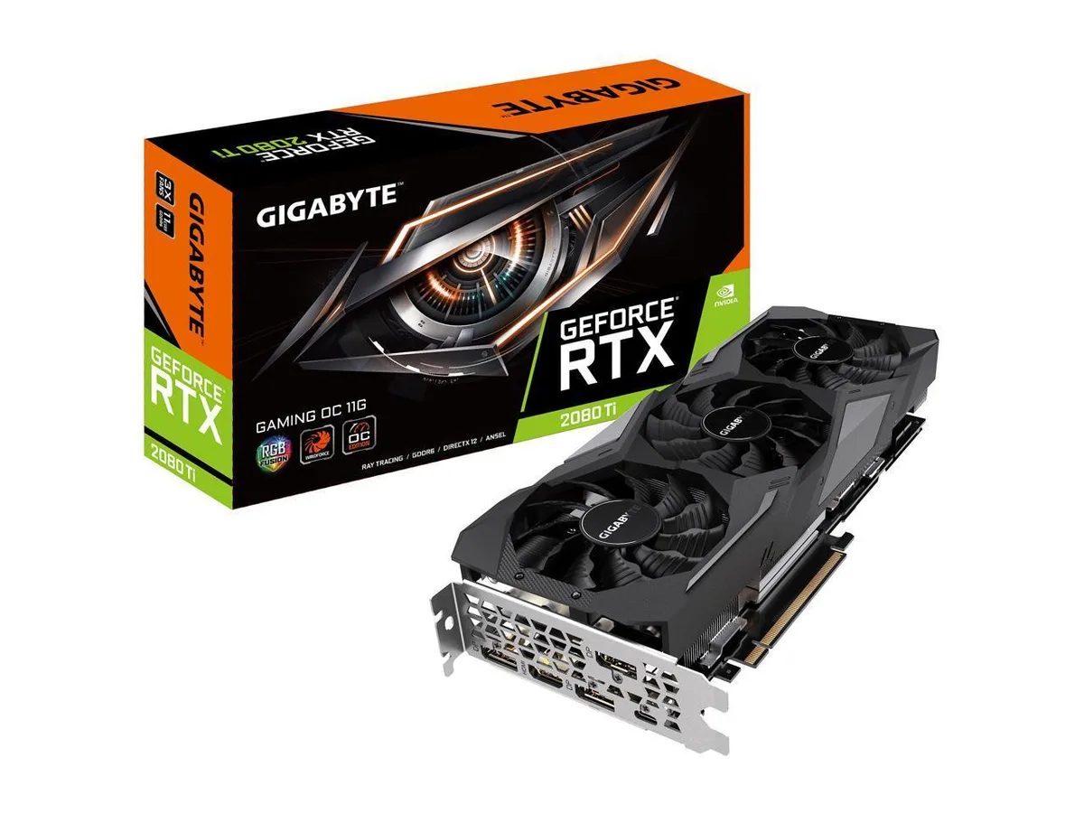 GIGABYTE GIGABYTE GeForce RTX 2080 Ti GAMING OC 11G graphics card — product photo