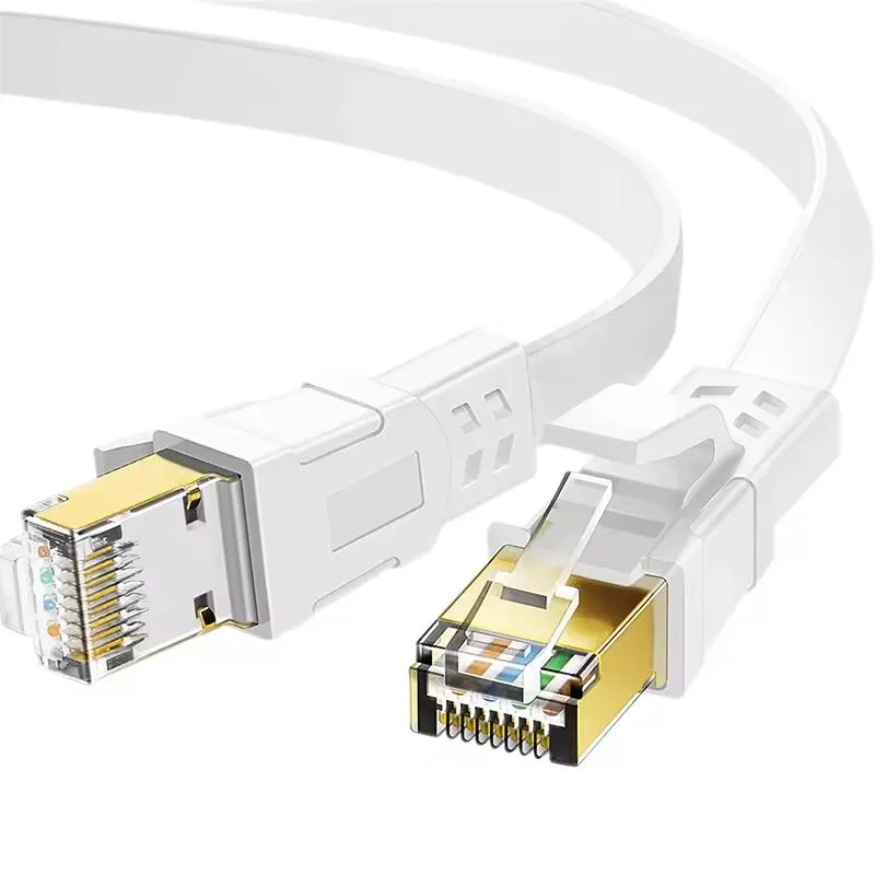 HANNORD HANNORD Cat 8 Ethernet Cable 33 ft 40 Gbps 2000 MHz Flat Shielded Black — product photo