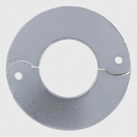 Two-piece stainless steel escutcheon round silver finish