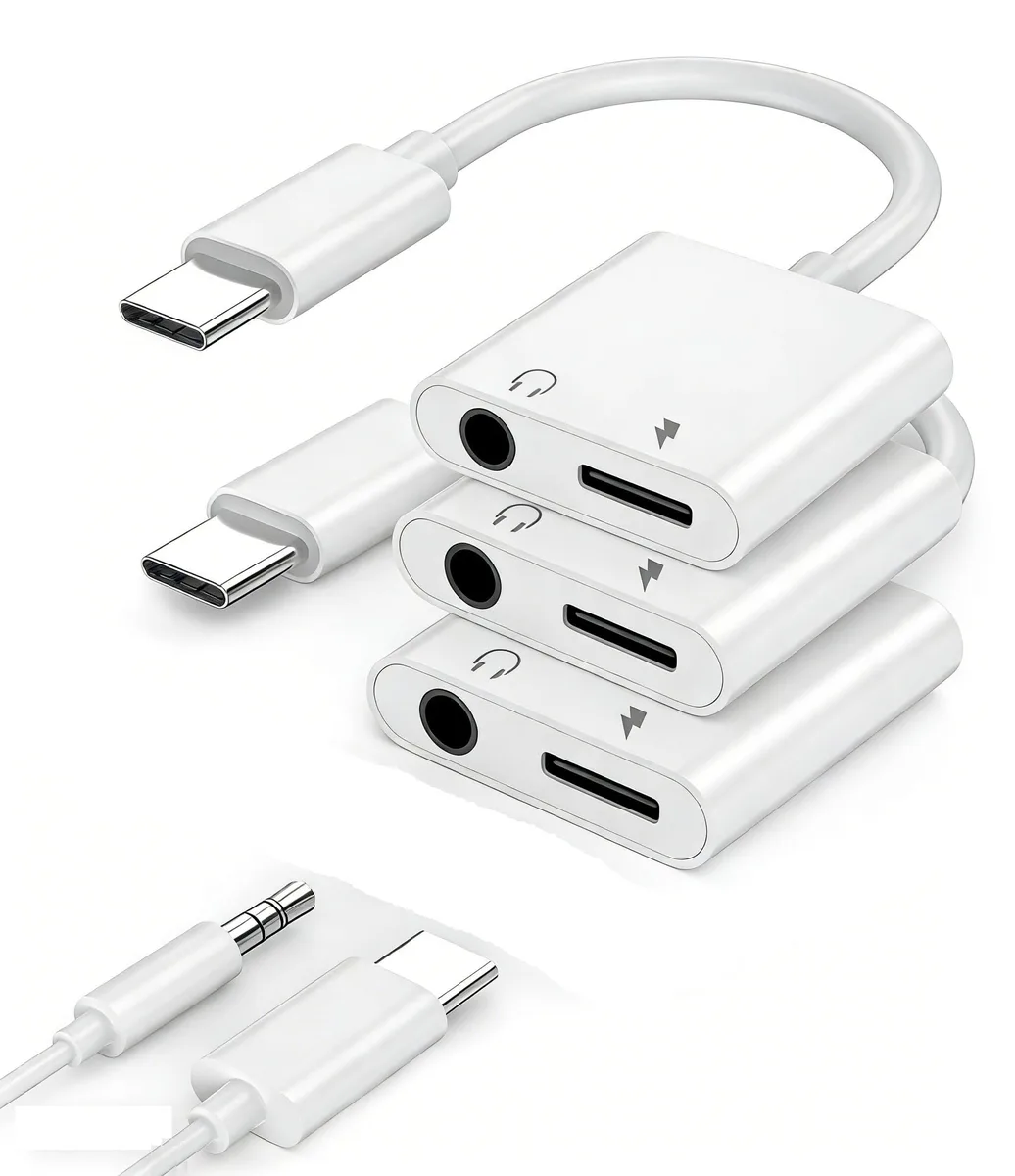 DESOFICON CNTX-CA136 USB-C to 3.5mm Adapter 3-Pack — product photo