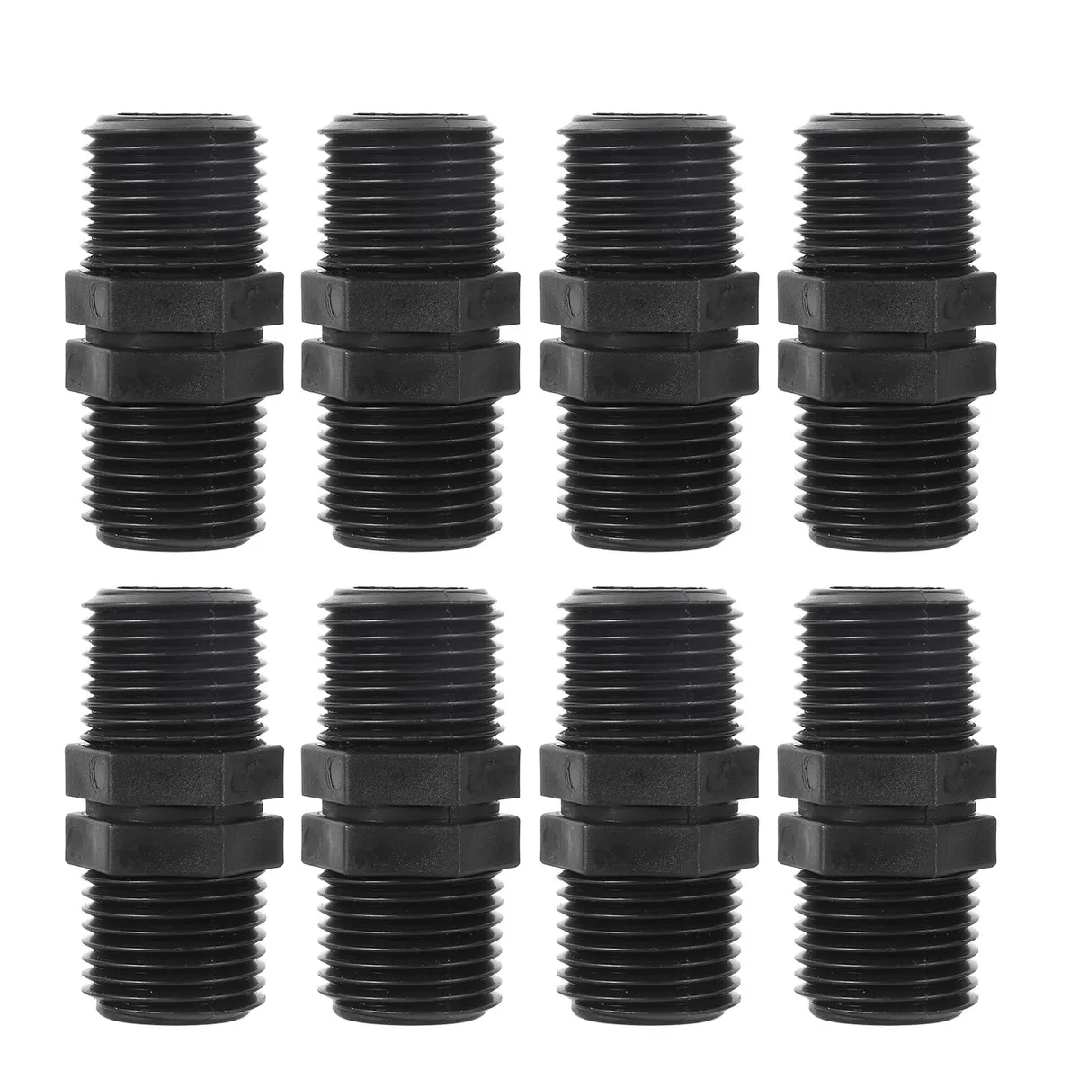 Ten bronze ABS male-to-male pipe risers, 1.85 in long, 1/2 in NPT threads